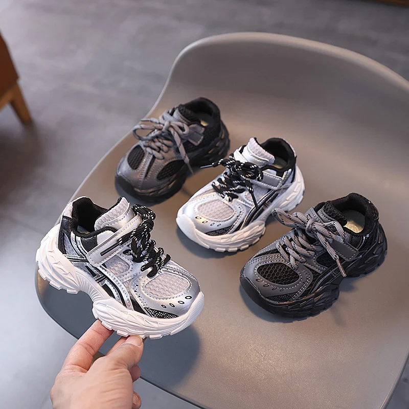 

Spring and Summer Children Sports Shoes Unisex Kids Sneakers Mesh Upper Breathable Basketball Shoes Tennis Casual Flats Footwear