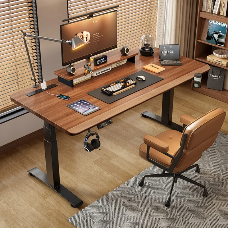 

Solid wood electric lifting table desktop computer table e-sports table home bedroom learning