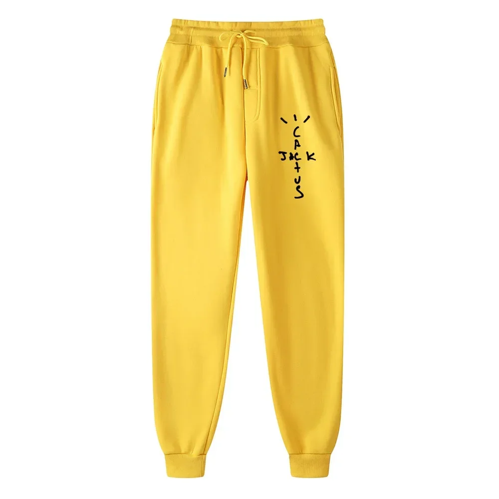 New Hot-selling Fleece Trousers Jack Cactus Letter Printing Men Ladies Men\'s Jogging Pants Hip-hop Street Pants