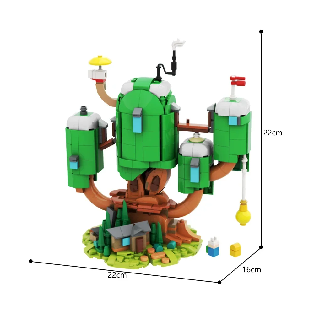 MOC Movie Adventureeds Finn And Jakes Treehouse Model Building Blocks Anime Scene Architecture Bricks Toy For Kids Birthday Gift