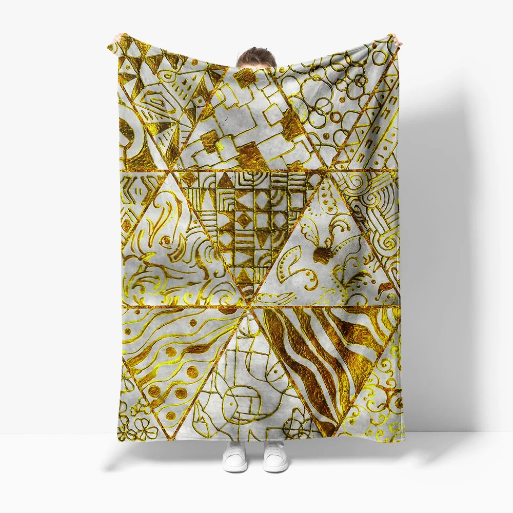 

Флисовое одеяло с абстрактным геометрическим принтом, мягкое теплое покрывало для дивана-кровати, декоративный подарок