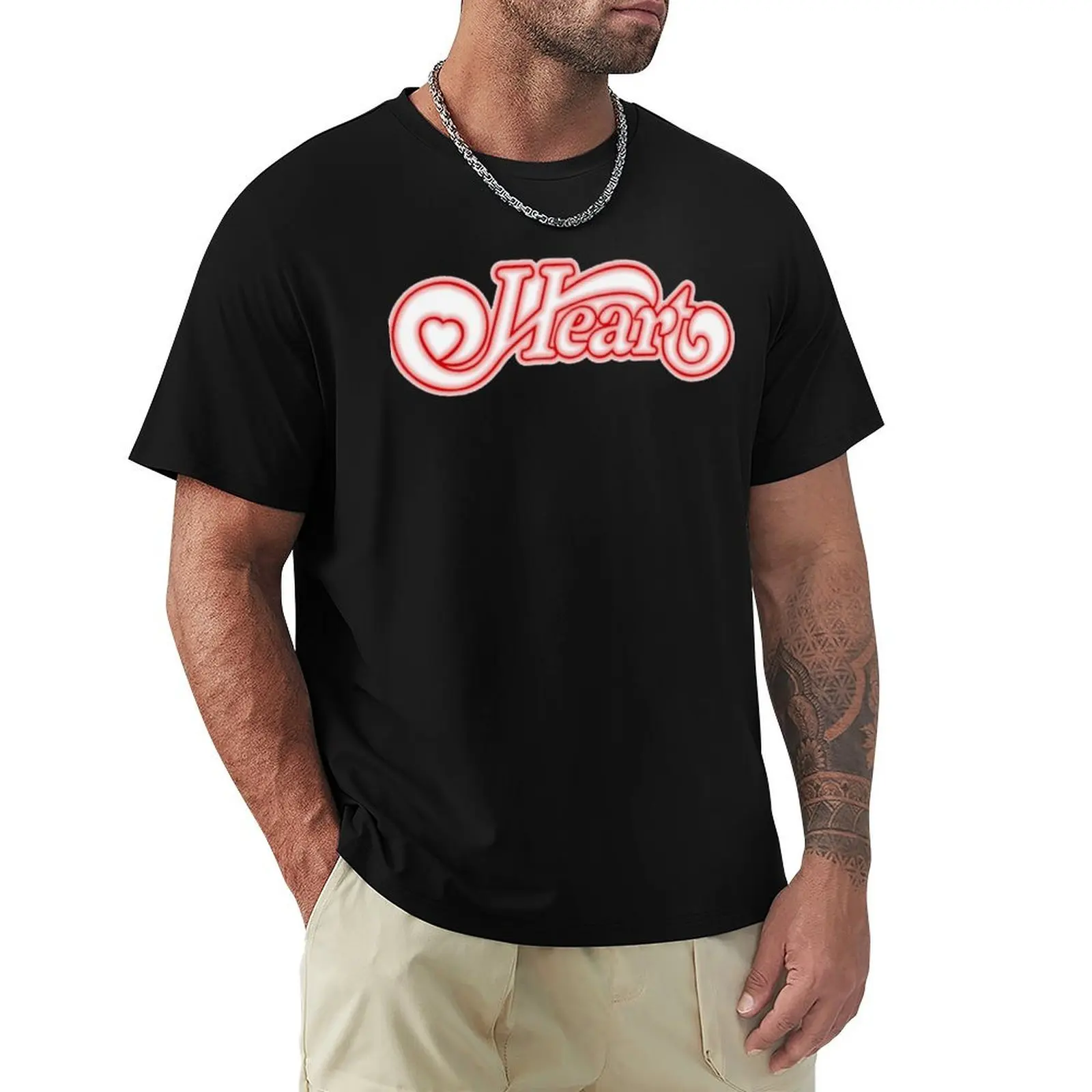 

heart band rock T-Shirt summer 2025 plain luxury designer mens clothing