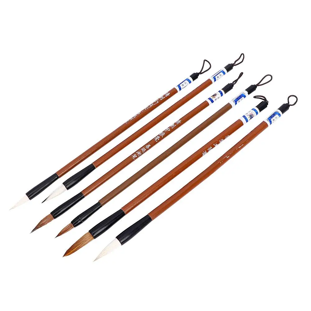 فرشاة كتابة الخط من الخيزران العملي، فرشاة ممارسة الكتابة، فرشاة كتابة شعر الذئب، الخط الصيني التقليدي #2