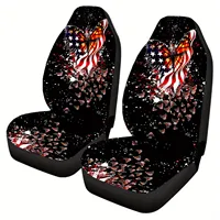 Butterfly Print Car Seat Protector Comfortable Breathable Seat Cover Front Cushion USA Feel Simple Women Men 2pcs