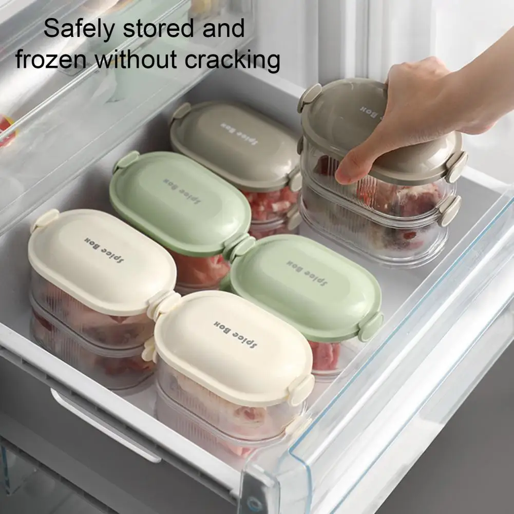 Easy Clean Spice Container Spice Container with Capacity Storage Box Flip-top Design Dustproof Seal Moisture-proof Food for Easy