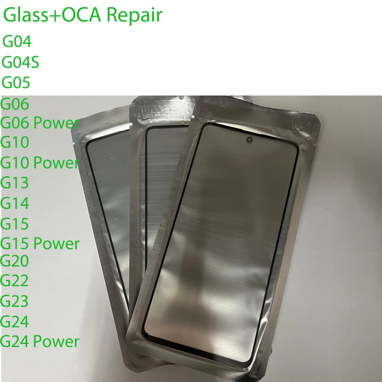 For Motorola Moto G04 G04S G05 G06 G10 G13 G14 G15 G20 G22 G23 G24 Power Front Touch Panel Outer Screen Glass With OCA Repair