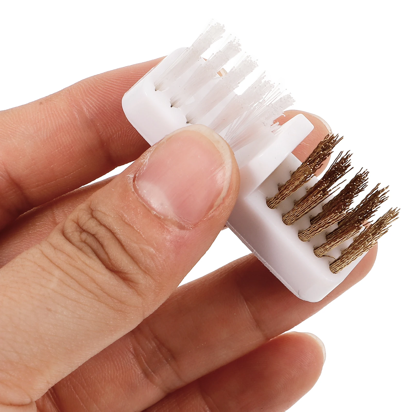 Brosse de nettoyage de foret à ongles, outil robuste en fil de cuivre pour un nettoyage en profondeur des zones confinées, manucure de qualité professionnelle