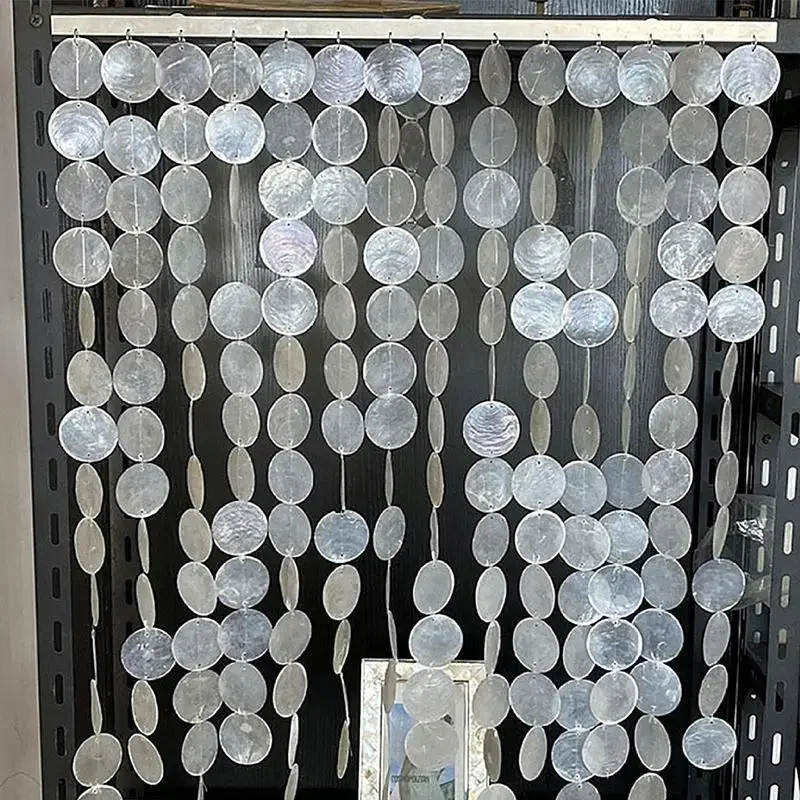 2026 Top Quality 30Pcs White Round Capiz Shells With Holes Natural Shells for Wind Chimes Jewelry Making Home Decor