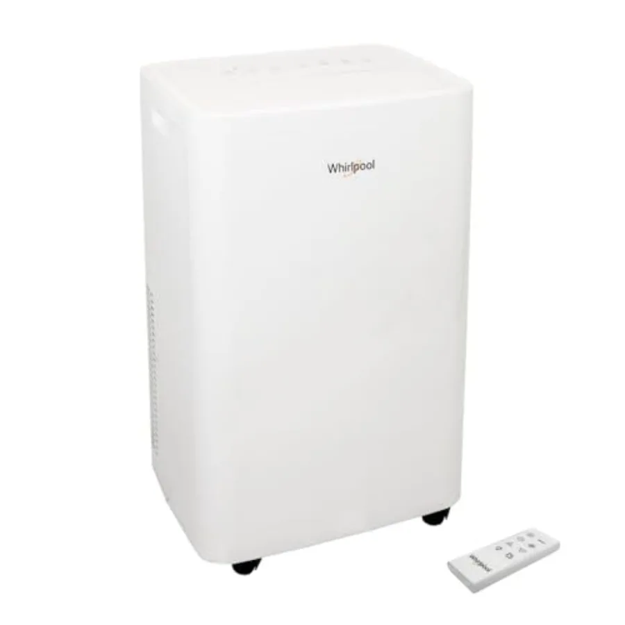 

Portable air conditioner for living room/apartment/bedroom, white ABS plastic, 12, 000 BTU cooling capacity, dehumidifier funct