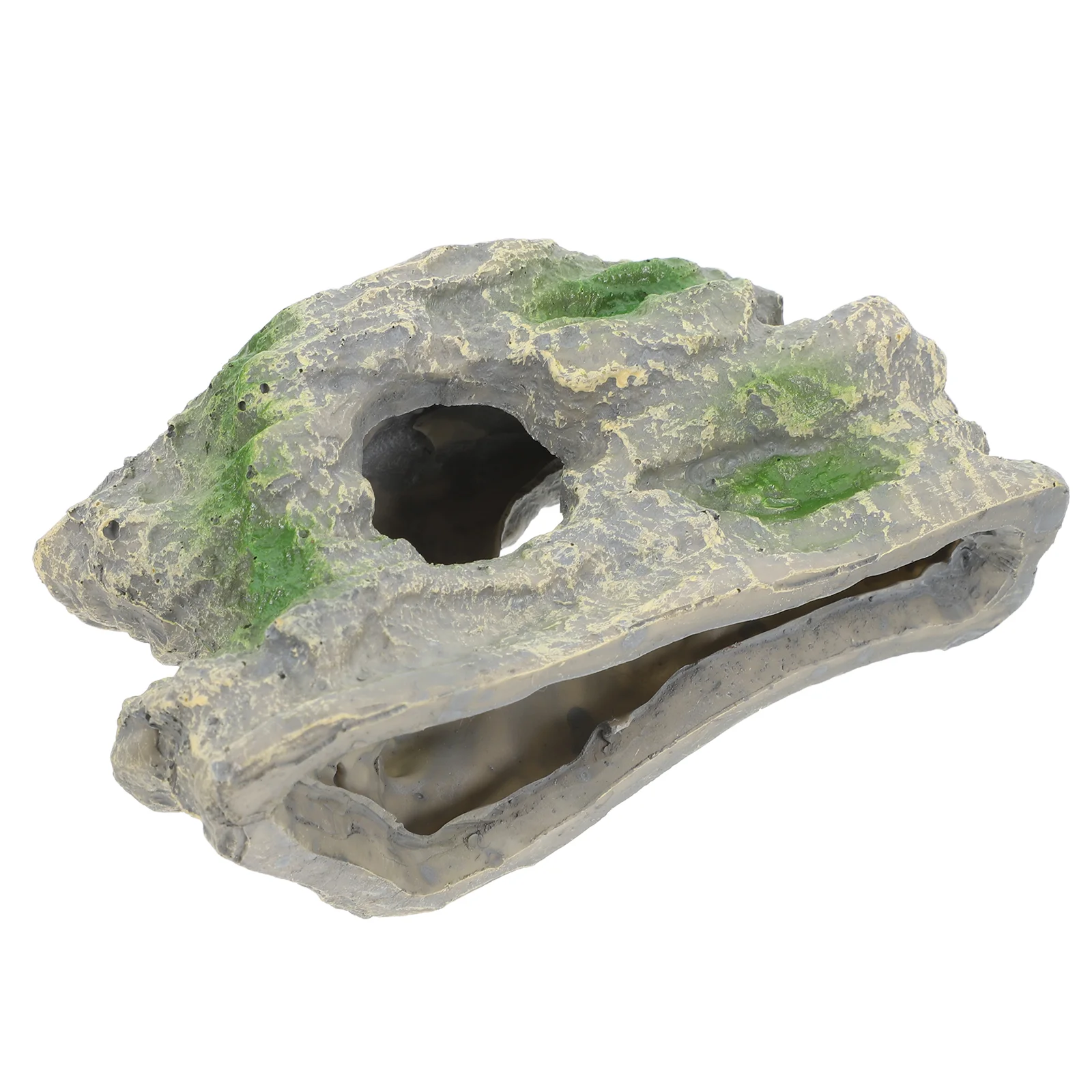 Reptile Cave Reptile Basking Hide Decoration Ornament Reptile Resin Cave Small Lizards Platform Hiding Home Shelter For Aquarium