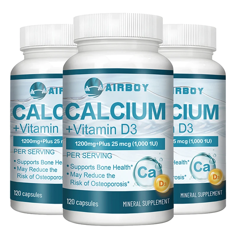 

Calcium + Vitamin D3 Supplement - Enhance Immunity, Strengthen Bones, Support Heart, Joints, and Muscle Health