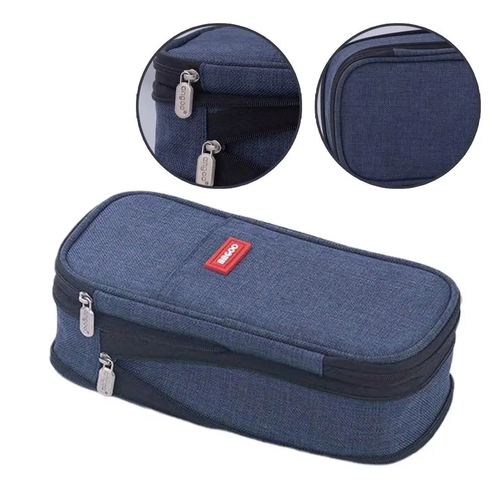 Multifunctional Stationery Pencil Case Dirt Resistant Material Creative Simple Design Fashionable Colors Zipper Storage Bag