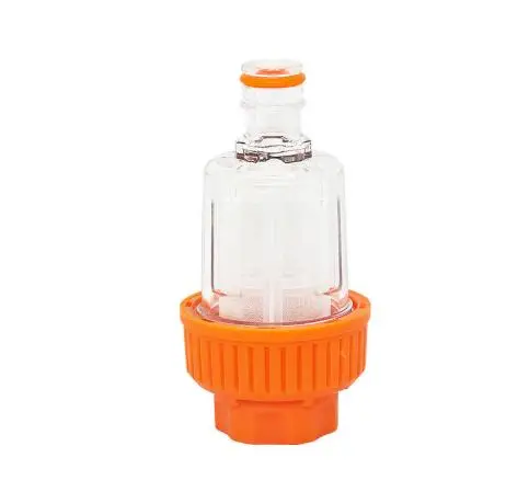 Pressure Washer Car Wash Filter Connector with 6-Point Mesh Insert Designed for G3/4 Standard Water Inlet Fittings