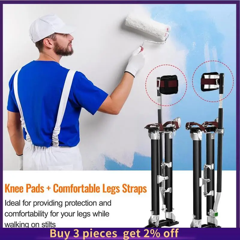 

4 Packs Drywall Stilt Spare Parts Accessories Comfort Stilt Pads Protective Padded Leg Bands,Nylon Adjustable Stilt Leg Straps
