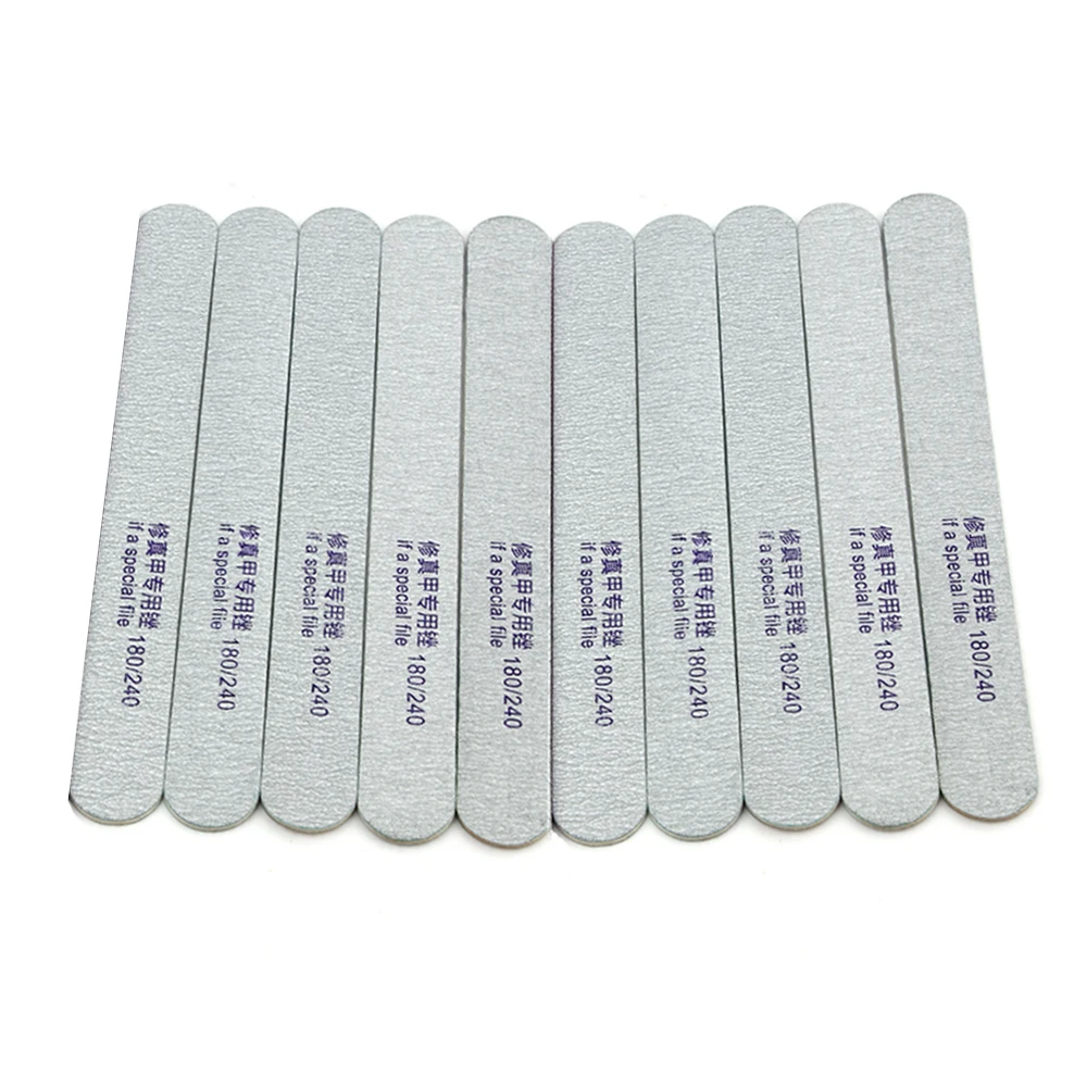 2000PCS Wholesale Custom Logo Nail Files Wooden Nail File Professional Sanding Buffer Files 180/240 for Salon Manicure Pedicure