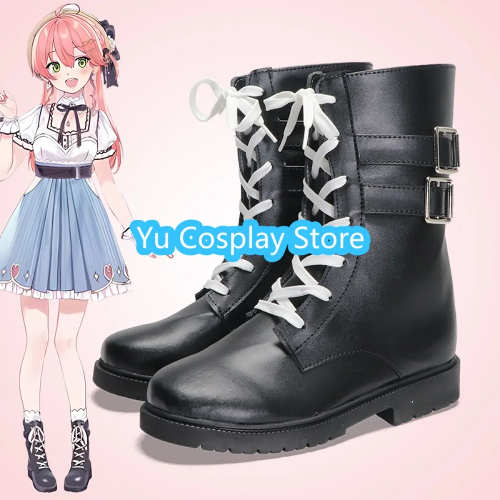 

Yu Cosplay Store Hololive VTuber Sakura Miko Date Outfit Cosplay Shoes Anime Cosplay Shoes Boots Halloween Costumes Props