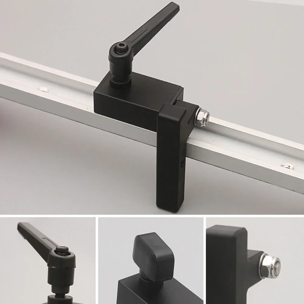 T-Trackเลื่อนLimiter Woodworking RouterตารางSlot Stopperจํากัดบล็อกสีดําLimiter ForStandard 19 มม.T-slots T-Tracks