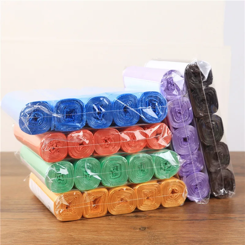 

5 Rolls 1 pack 100Pcs Household Disposable Trash Pouch Kitchen Storage Garbage Bags Cleaning Waste Bag Plastic Bag