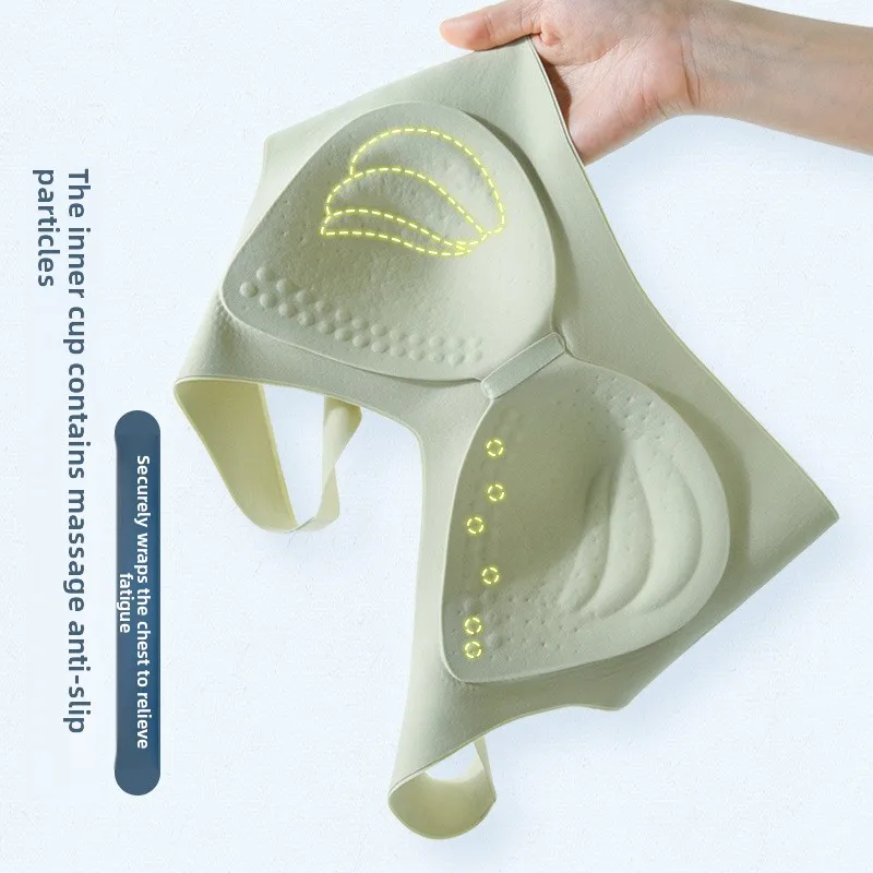 Sl Ice Silk Full Cup BH Ademend Verzameld Anti-Verzakking Draadvrij Ondergoed Comfortabele damesvestband Brtte