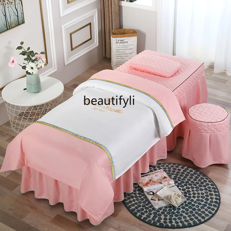 Cotton Facial Bed Four-Piece Super Soft Four Seasons Universal Bedspread Pillowcase Chair Cover Quilt Containing Duvet Insert