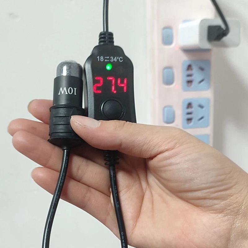 APPLIA-10W Mini Riscaldatore per acquario Riscaldatore per acquario Termostato Temperatura regolabile 5V/2A Riscaldatore per tartarughe Riscaldatore per serbatoio sicuro