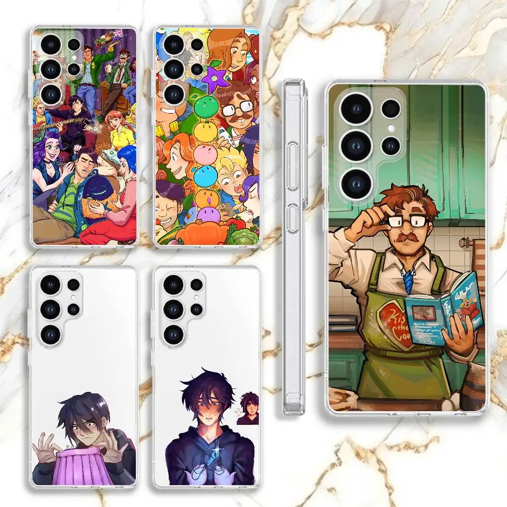 

S-Stardew V-Valley Phone Case For Samsung S21,S24,S30,S10,S22,S25,S23,S10,PIus,Ultra,5G,FE,lite Clear Soft Shell