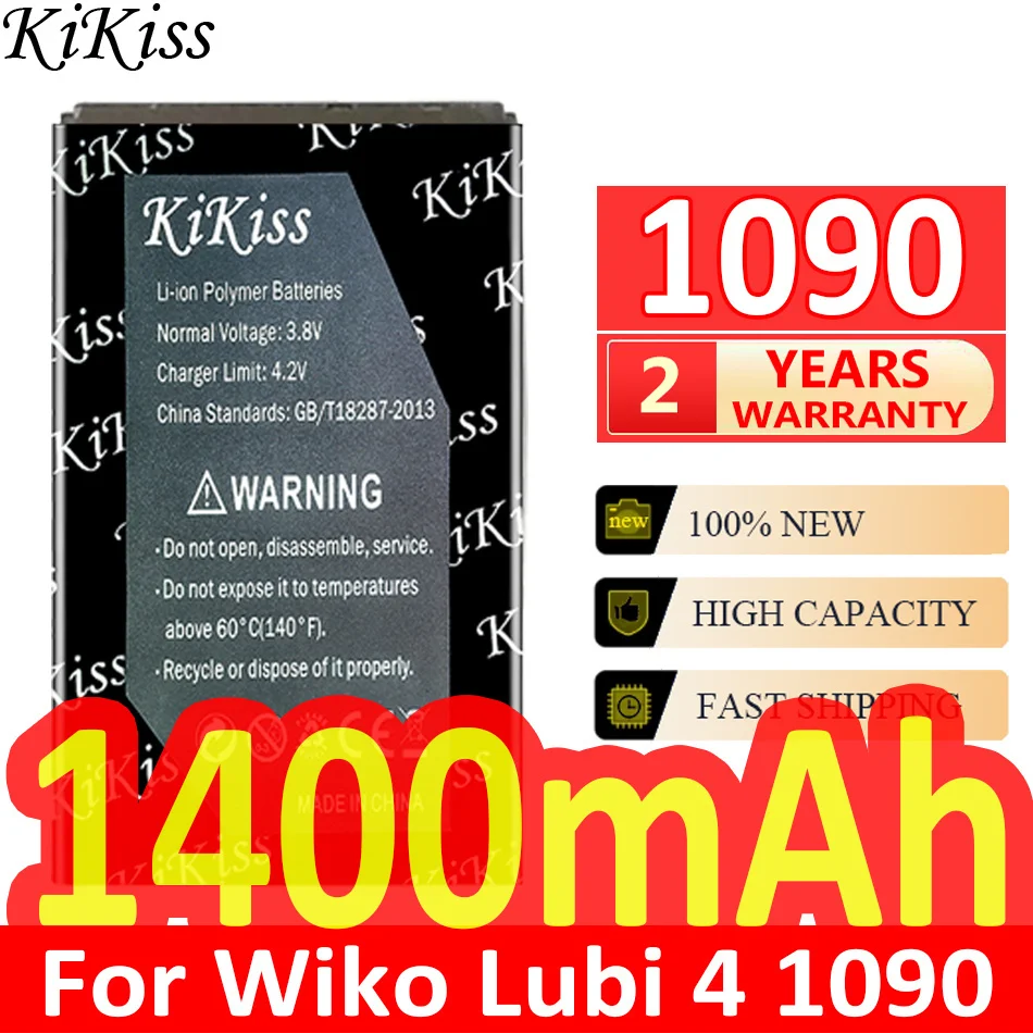 1400mAh KiKiss Powerful Battery For Wiko Lubi 4 1090 lubi4