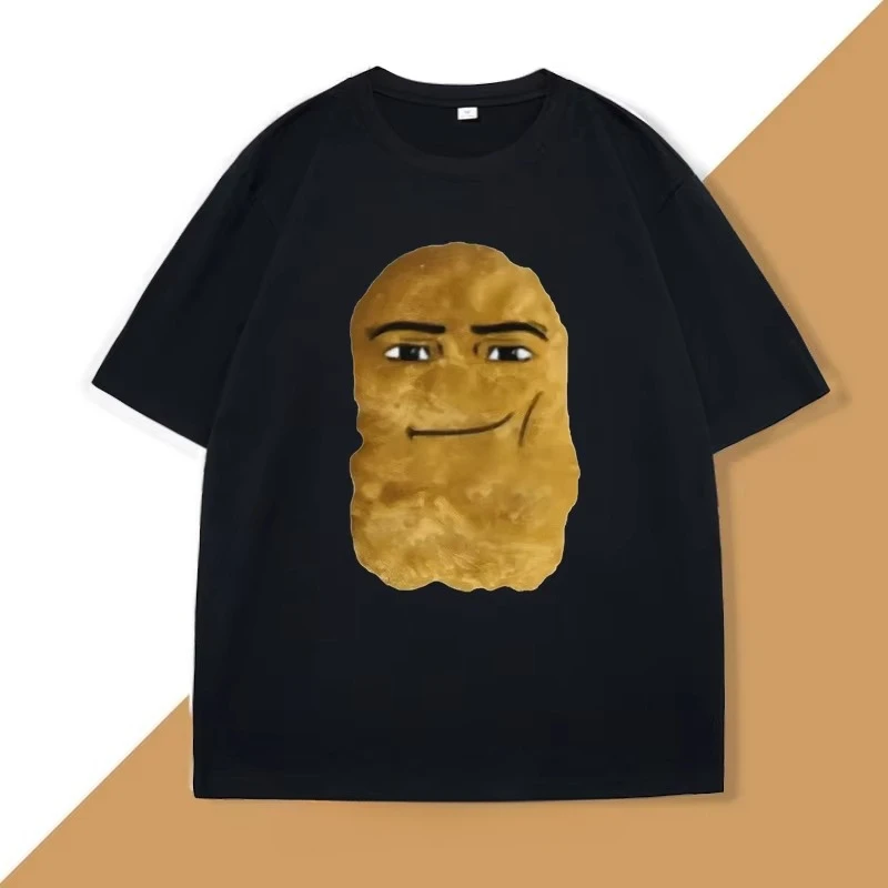 Gegagedigedagedago Chicken Nugget Meme T-Shirt für Männer und Frauen, lustiges Baumwoll-Kurzarm-T-Shirt, Vintage-Grafik-T-Shirts, Streetwear