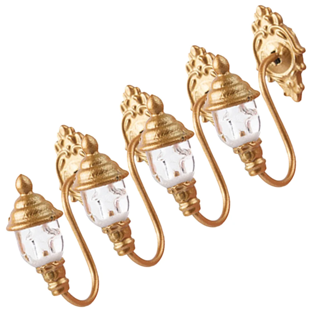 

4 Pcs Wall Light Material Mini Crafts Lamp Model Miniature Good Landscaping Sand Table Ornament Abs LED