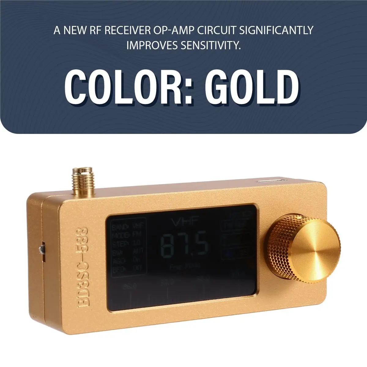 Happy New-  BD3CS-588 SI4732 Radio 1.9inch Color Display --N16R8 WiFi+Bluetooth 5.0 Full-Band Supports AM/FM/SW/RDS Modes