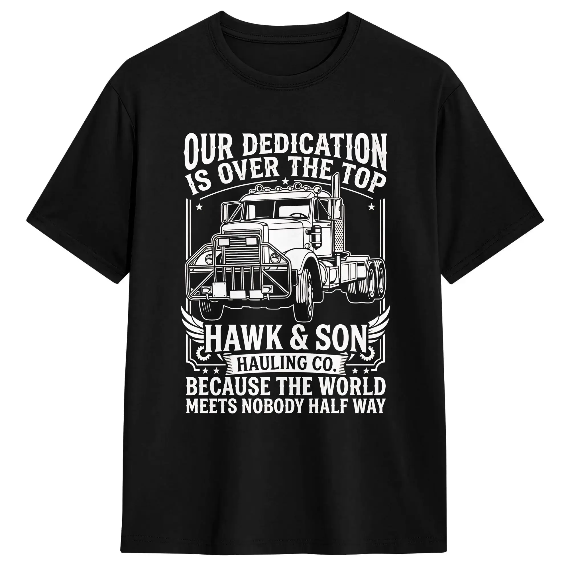 Men's Hawk And Son Hauling Company T-Shirts  Cotton Tees Summer Y2K Funny Short Sleeve T-Shirt O Neck Harajuku Casual Tee Shirt