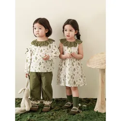 Girl's Little Rabbit Set 2024 Spring Skirt Children's Cute Shirt Baby Lace Pants