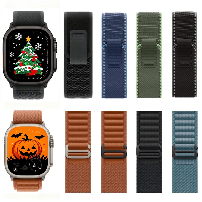 Armband für Apple Watch 44mm 45mm 49mm 46mm 38mm 40mm 41mm Alpine Trail Loop Armband Correa iWatch Ultra 11 10 9 8 7 6 5 SE