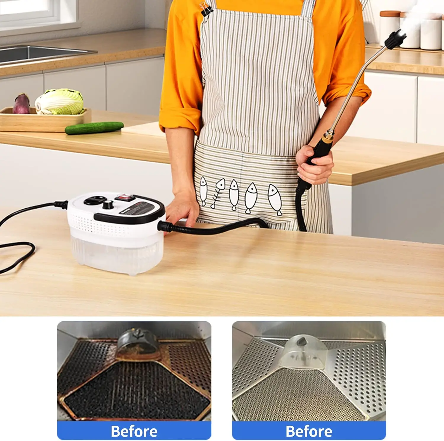 Steam Cleaner,Portable High-Pressure Steam Cleaner,Quickly Generate High-Temperature Pressurized Steam for Deep Cleaning of Kitc