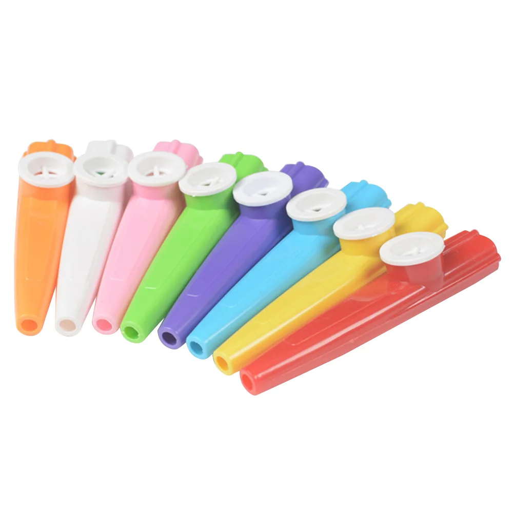 24pcs Assorted Colors Plastic Kazoos Kids Preschool Educational Kids Kazoo Whistle Flutes Musical Instruments Kazoo Random Color