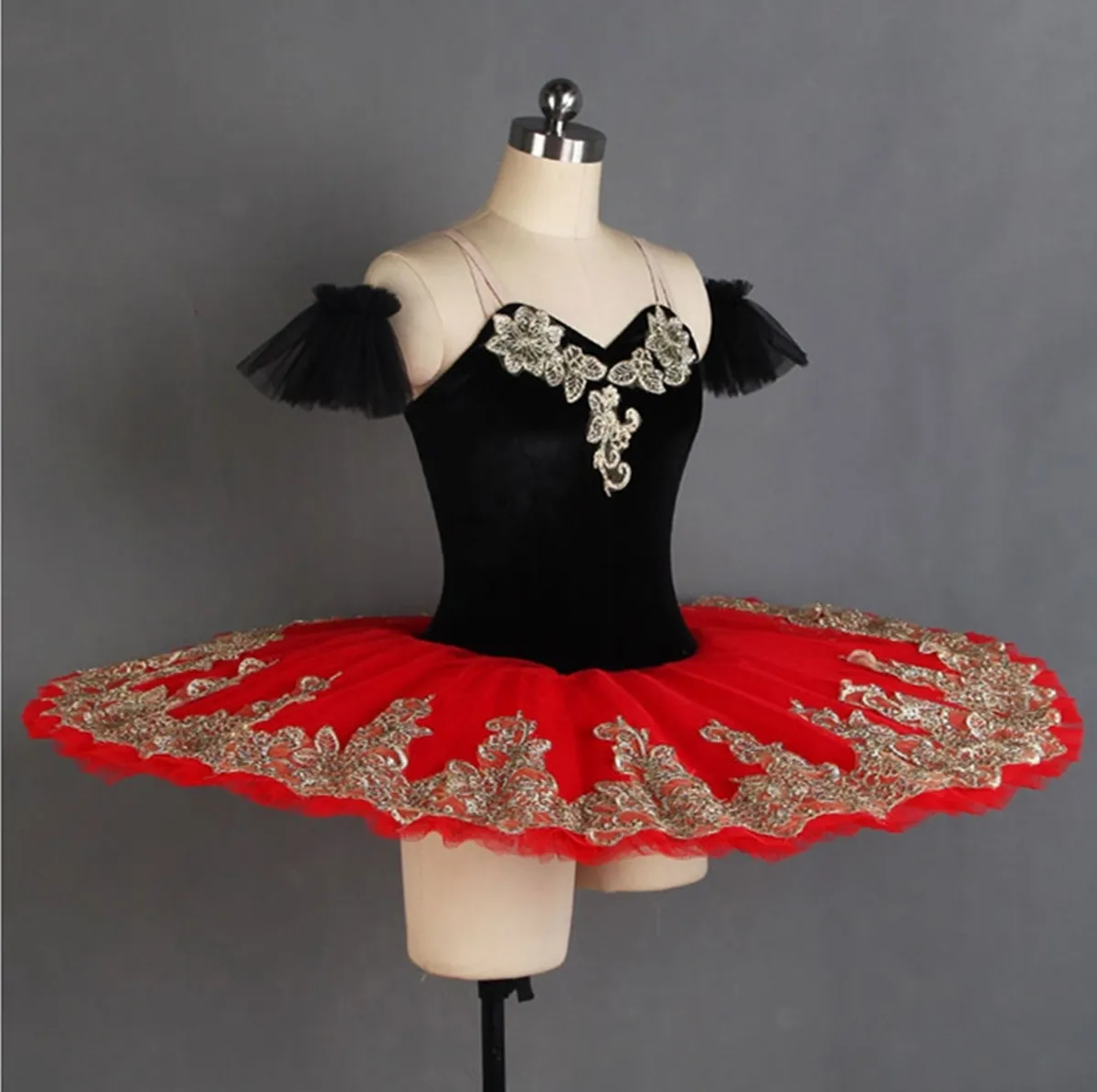 

Adult Women Black Red Professional Tutu La Esmeralda Ballet Tutu Platter Pancake Tutu Dress Ballerina Party Costume
