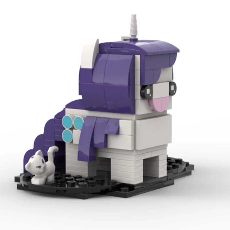 157 قطعة MOC بلدي ليتل المهر نادر Brickheadzed نموذج اللبنات العمارة هدية الكريسماس لتقوم بها بنفسك لعبة الإبداعية الاطفال عيد ميلاد #2