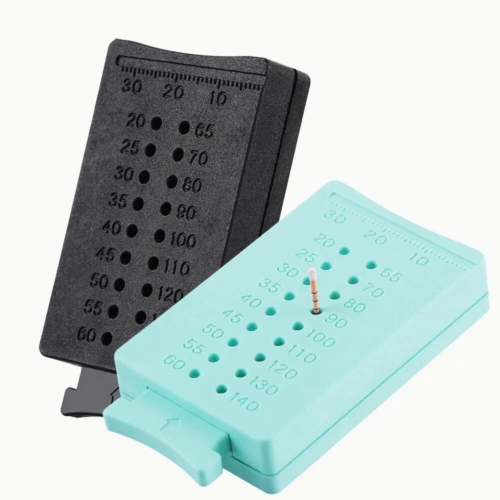 10Pcs Dental Endo Gutta Percha Points Gauge Cutter Endodontic Root Files Measure Ruler Black Autoclavable Dentistry Tools