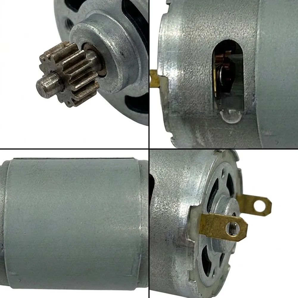 Power Tool Motor Silver 12V Motor Assembly Metal Construction Silver Finish Compact Design Precise Engineering