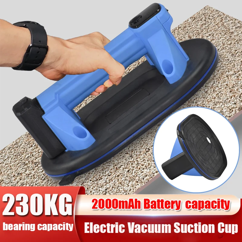 230KG Suction Electric Suction Cup Digital Display Type-C Charging Port Lifting Tool Automatic Cleaning Vacuum Pump 2000mAh Box