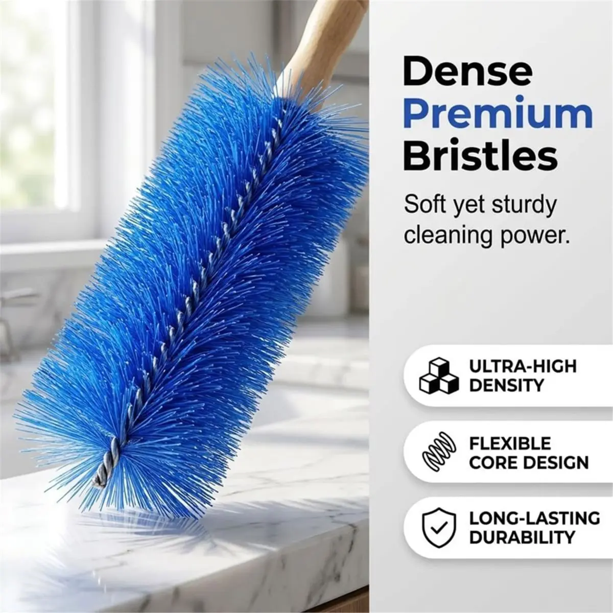 2 Pcs Fan Cleaning Brush, Microfiber Duster for Electric Fan and Blind, Reusable Cobweb Dust Collector, Non-Disassembly