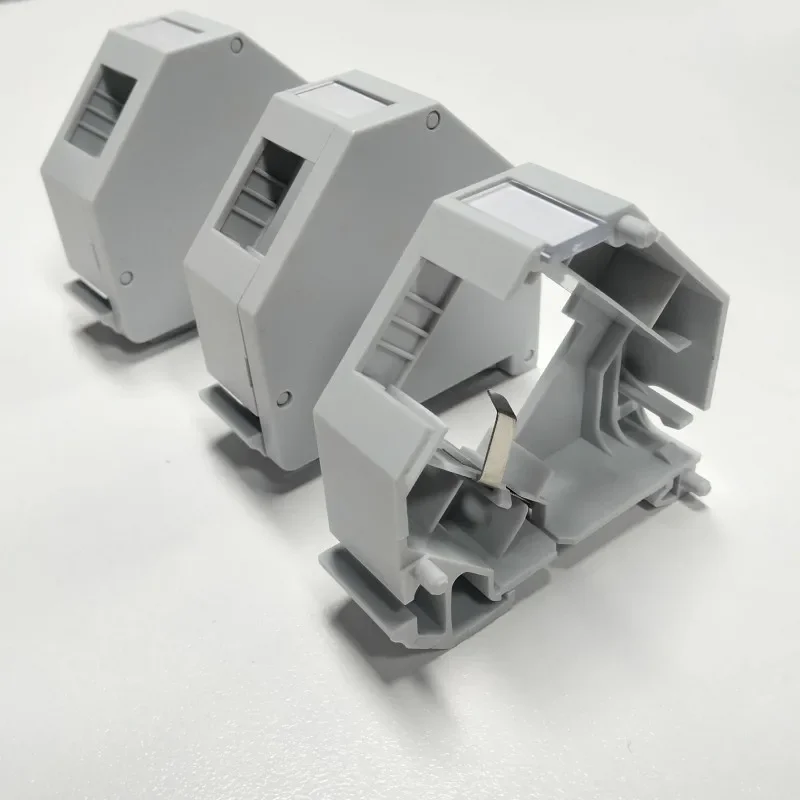 Rj45 keystone jack para módulo de rotulagem campo terra primavera ip20 à prova de poeira portátil caixa titular habitação adaptador de montagem em trilho din