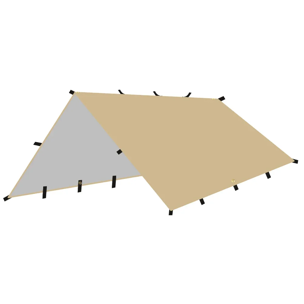 

Outdoor Activities Camping Tent Tarp Beach Canopy Tarp Silver Coating 19 Hanging Points 210D Polyester Material