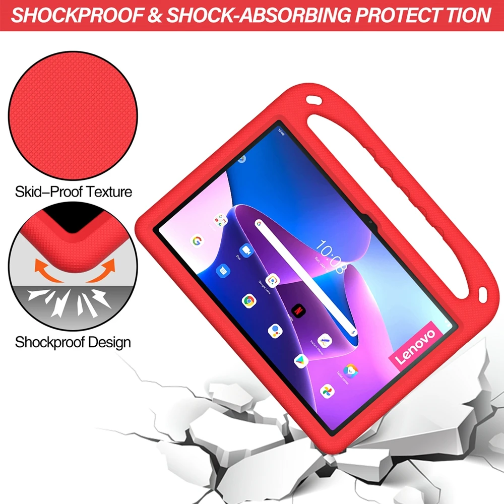 M10 3rd Gen Tb328fu Tb328xu Plus Tb125fu Eva Kids Safe Handgreep Standhoes Voor Lenovo Tab M9 P11 Gen 2 11.5 Tb350fu Tb350xu Hoesje