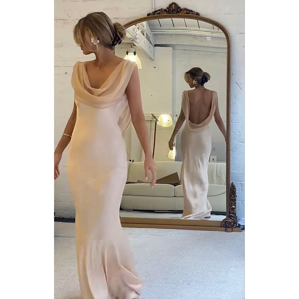 

Современное платье русалки для выпускного вечера для женщин 2025 с вырезом лодочкой и аппликацией с открытой спиной без рукавов вечернее платье по индивидуальному заказу