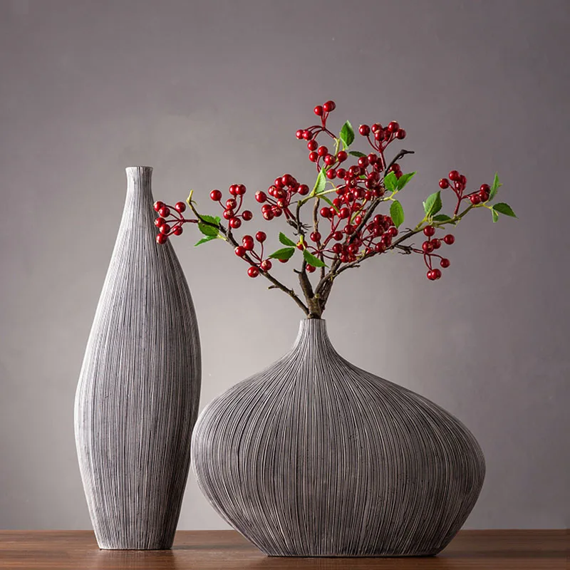 

Modern Decorative Flower Vase Ceramic Desk Garden Decoration Aesthetic Vases for Interior Macetas Decorative Centerpieces AA50VA