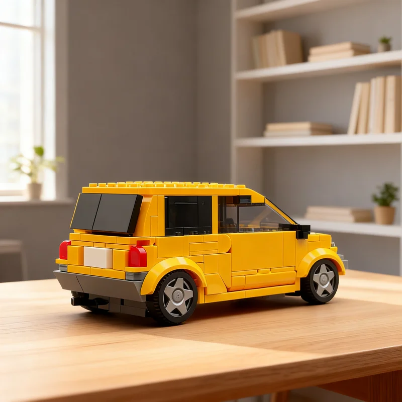 346pcs MOC City Champions Renaultees Twingo I Model Building Blocks Christmas Gift Toy Construction Collection Education Brick