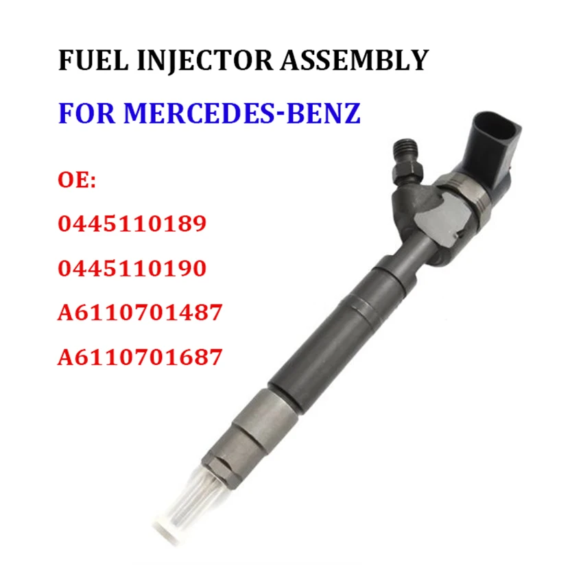 

0445110189 0445110190 Новая форсунка дизельного топлива для Mercedes Benz A 6110701487 A 6110701687 Форсунка Common Rail двигателя в сборе