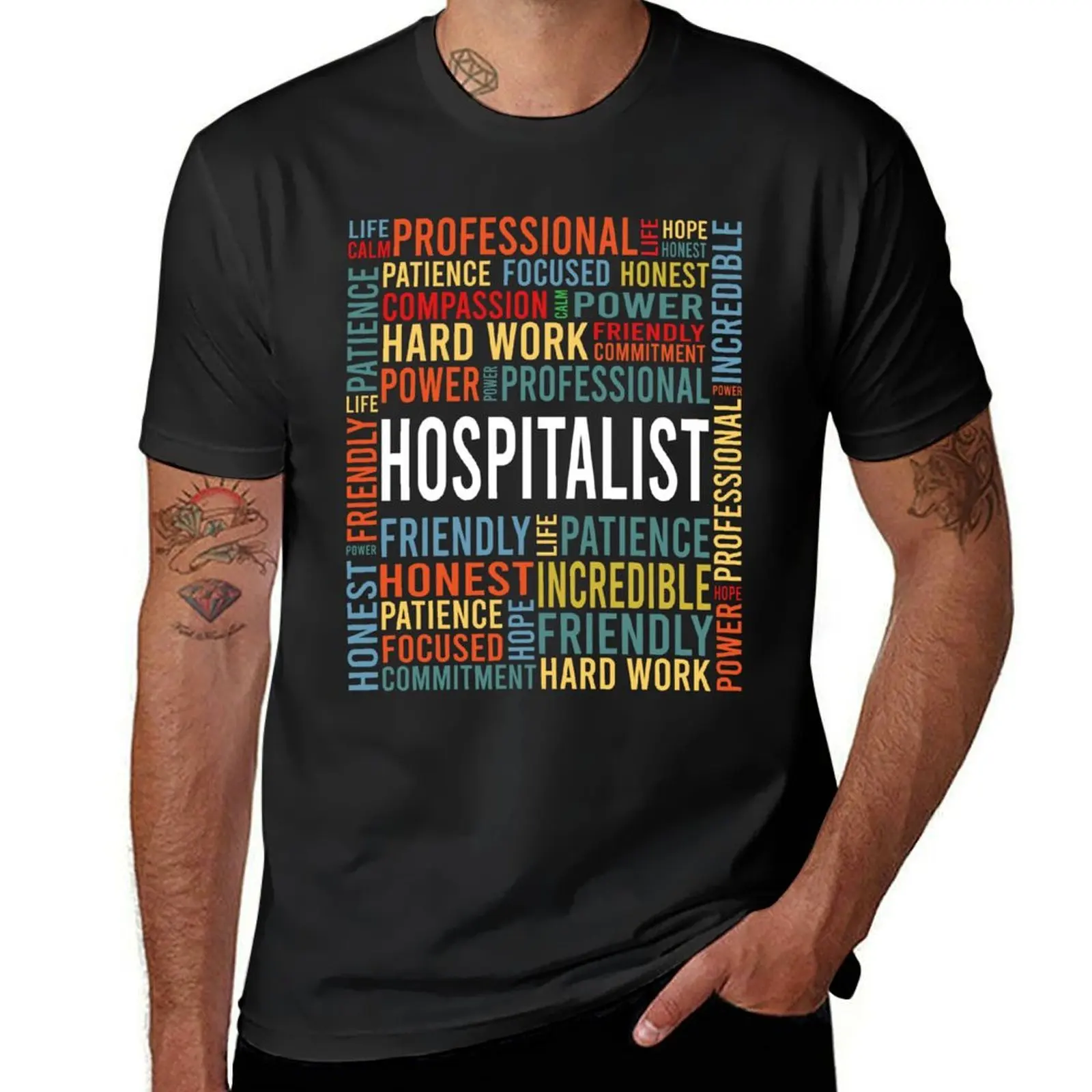 

hospitalist saying: hospitalist words gift T-Shirt summer top plus size tops oversized t shirts for men