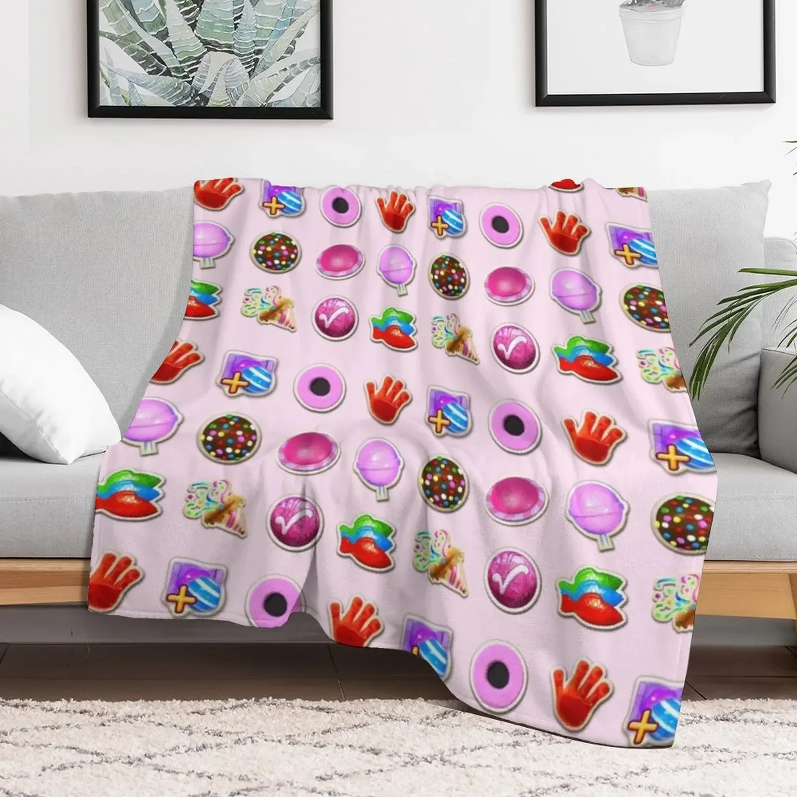 Booster Stash Candy Crush Throw Blanket Decorative Sofa Softest warm winter Blankets